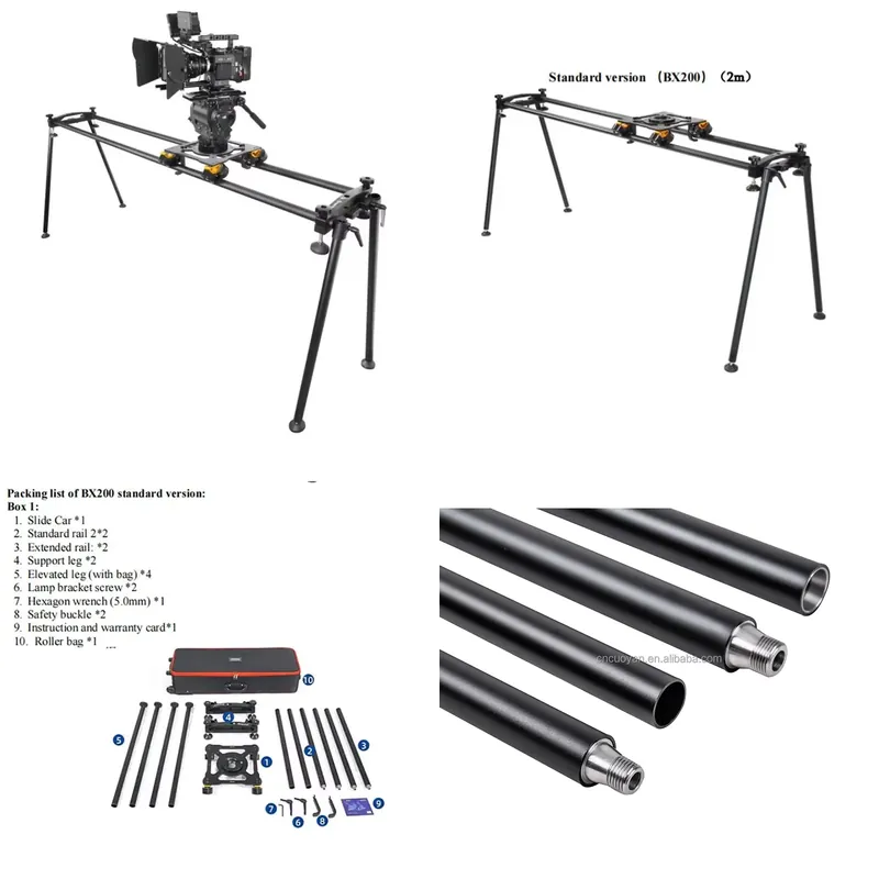 Camera Slider Rail - 그린불 BX200 휴대용 카메라 슬라이더 (2m