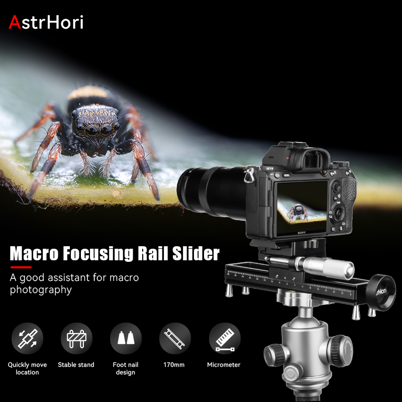 Camera Slider Rail - AstrHori 170MM 휴대용 알루미늄 합금 매크로