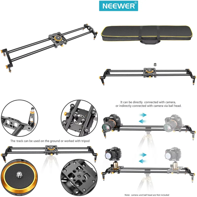 Camera Slider Rail - 니워 39.4인치/100cm 카본 파이버 카메라 트랙