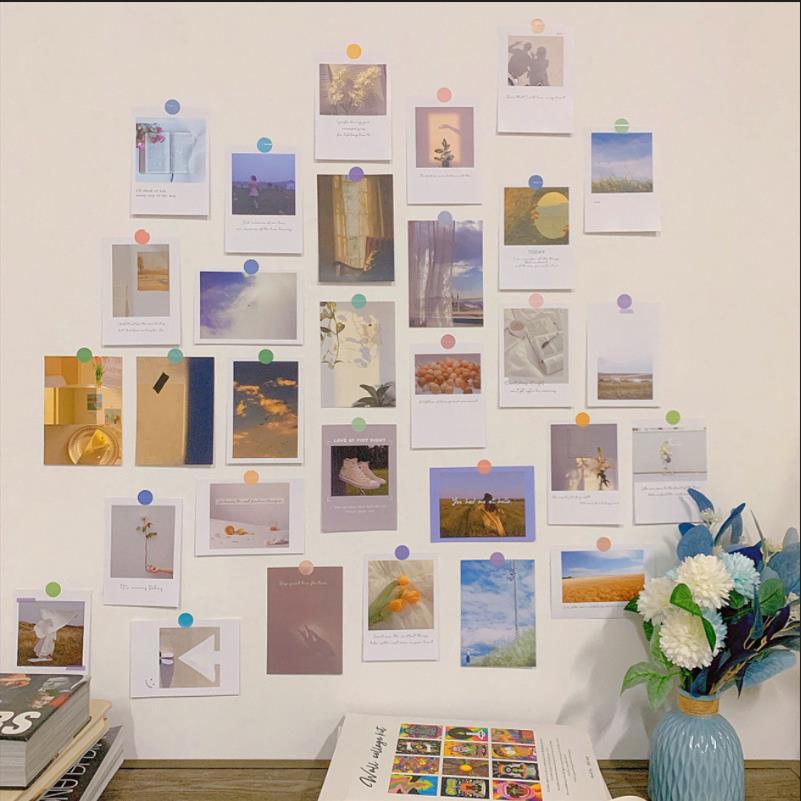 30Pcs 미적 INS 리빙 포스터 스티커 세트 DIY - Photography Background 리뷰 및 가격