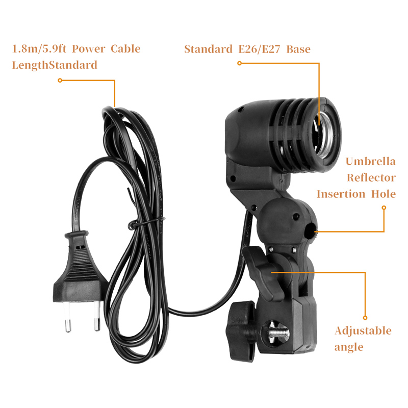 1.8m 케이블 코드 전구 스탠드 E26 / E27 A - Photography Bulb 리뷰 및 가격