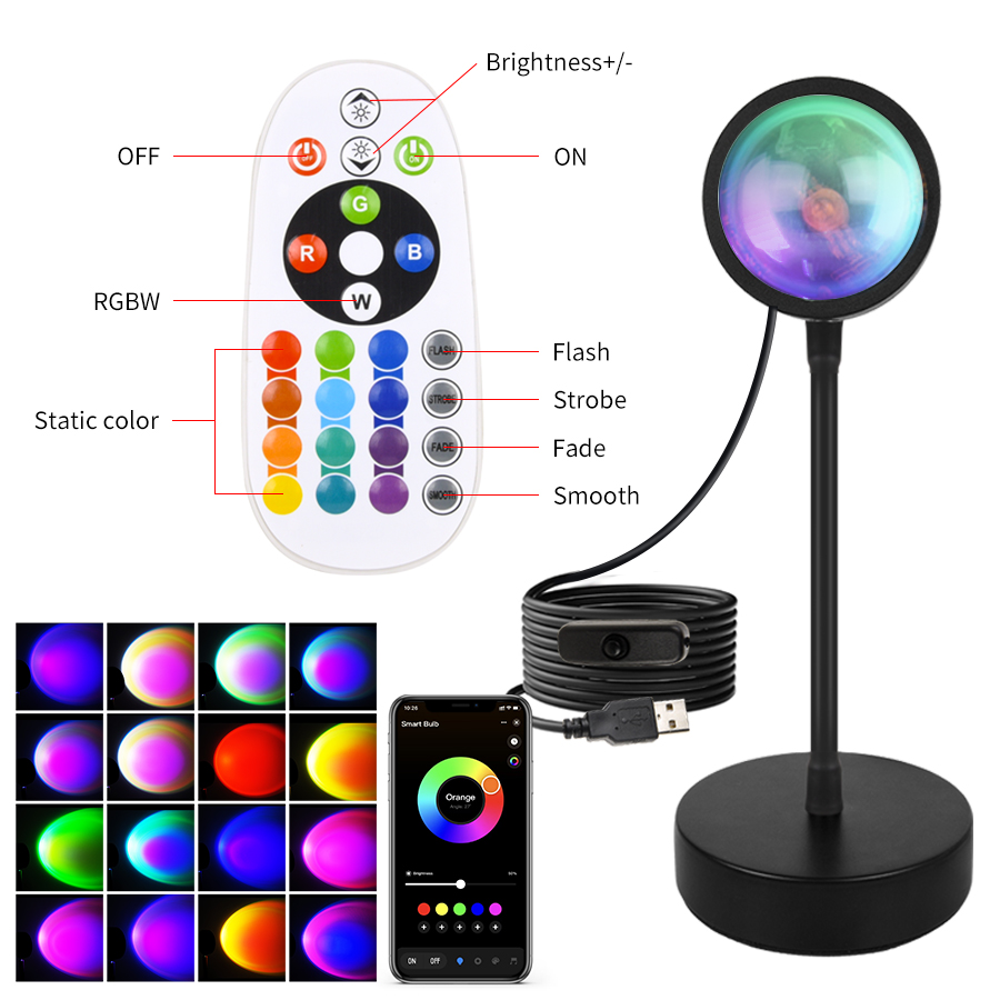 스마트 일몰 램프 Tuya LED 야간 조명 USB R - Photography Bulb 리뷰 및 가격