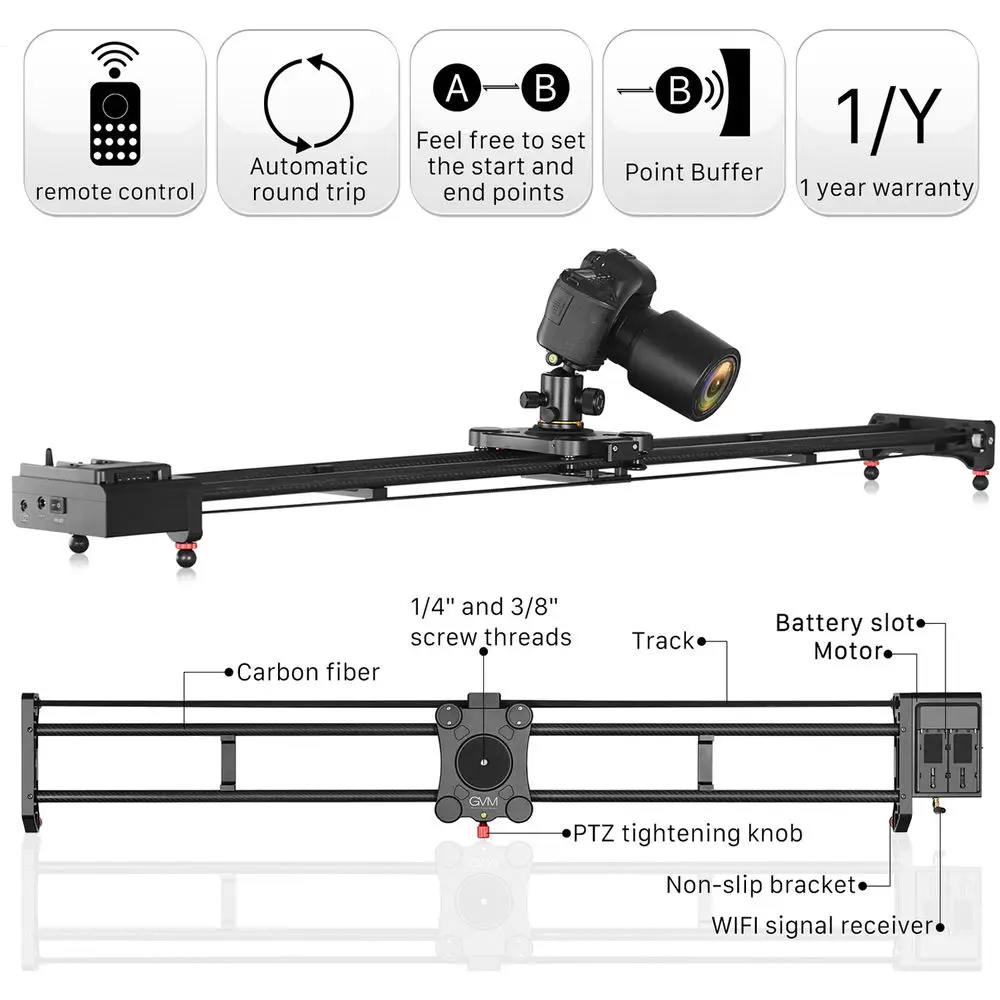 GVM GT-120WD 47인치 전동 돌리 카메라 슬라 - Camera Slider Rail 리뷰 및 가격