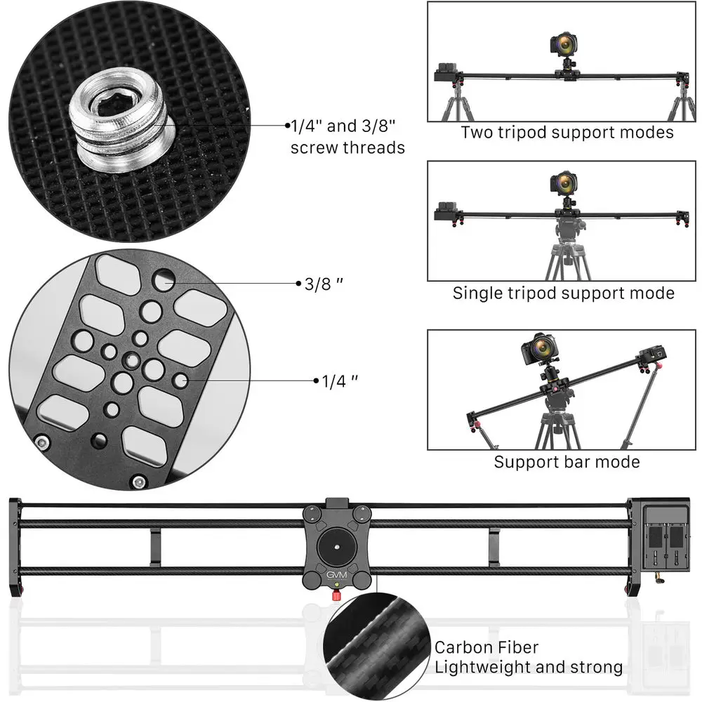 GVM GT-120WD 47인치 전동 돌리 카메라 슬라 - Camera Slider Rail 리뷰 및 가격