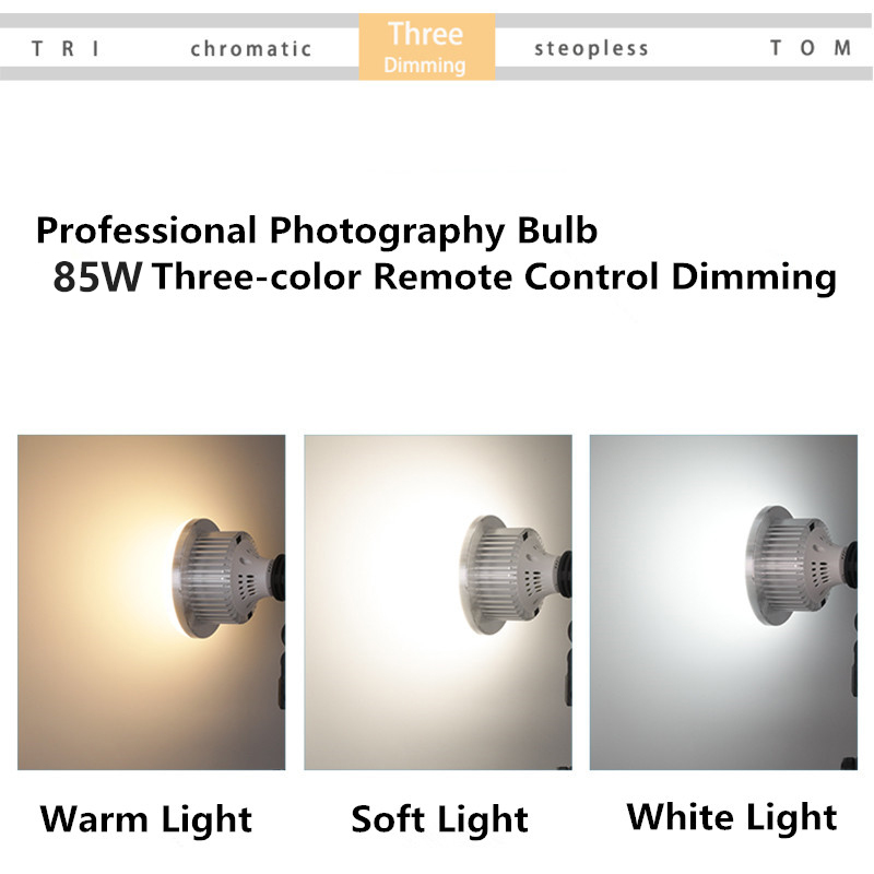85W LED 사진 조명 전구 E27 기본 램프 원격  - Photography Bulb 리뷰 및 가격