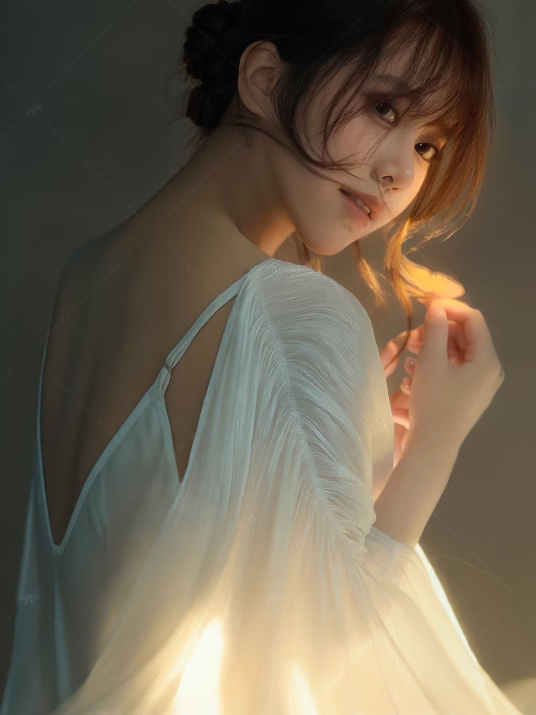 시크 미니멀리스트 예술 사진 스튜디오 신상 백리스 가운 - Photography Zen 리뷰 및 가격