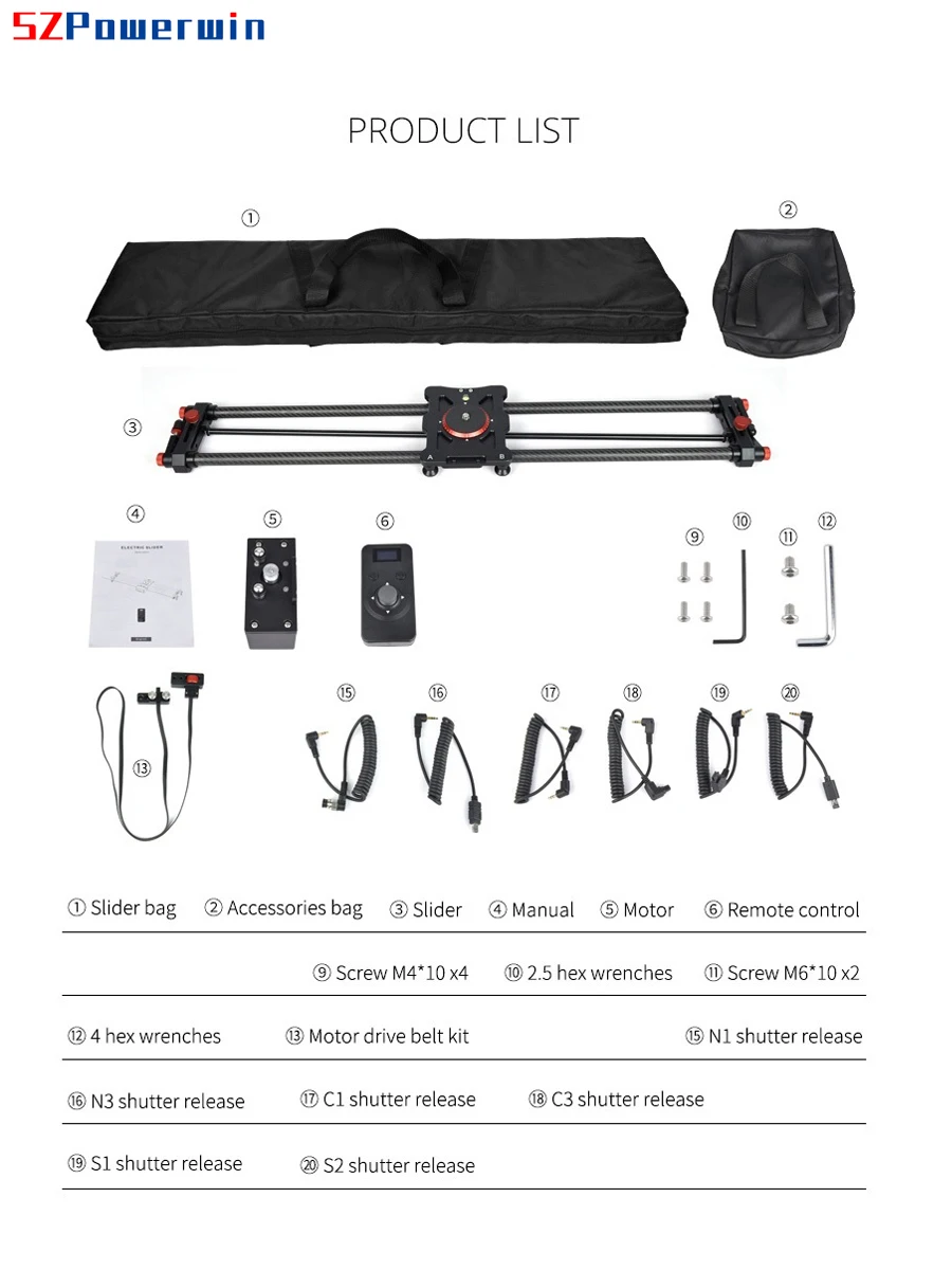 SZPowerwin 80CM 전문가용 전동 카메라 슬라 - Camera Slider Rail 리뷰 및 가격