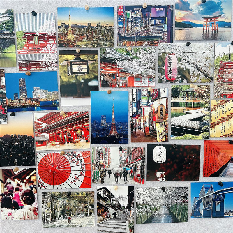 30개 10x14cm 여행 풍경 사진 엽서 DIY 벽  - Photography Background 리뷰 및 가격
