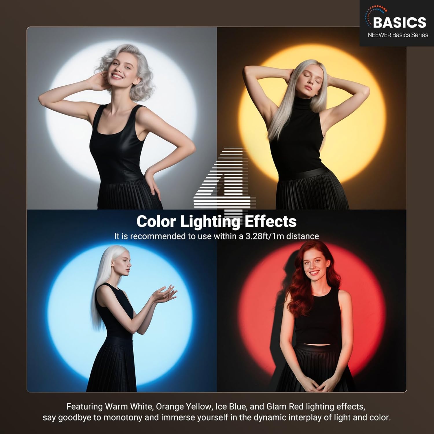 NEEWER 베이직 RGB 사진촬영 플래시라이트, 4가 - Strobe Light Studio 리뷰 및 가격