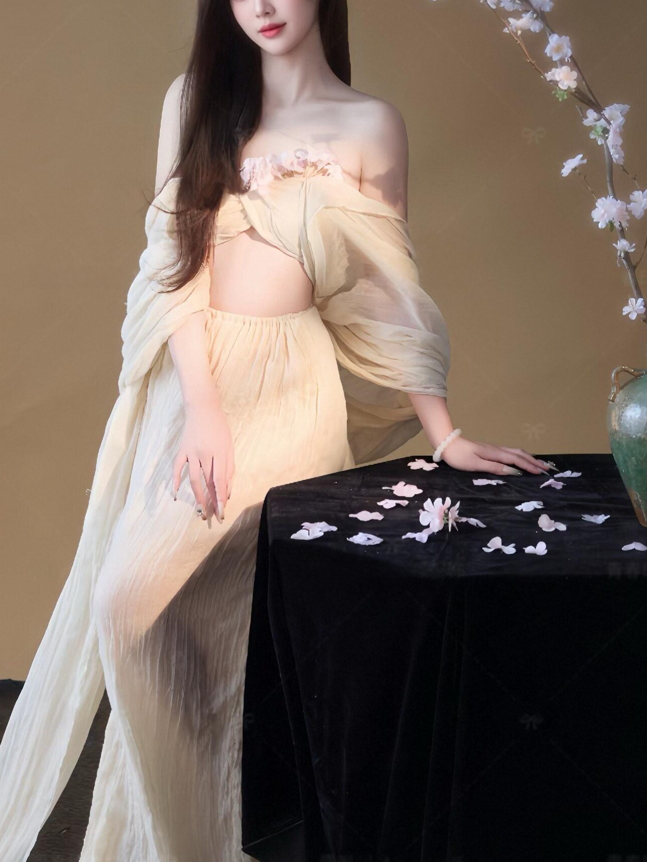 레트로 스타일 롱 드레스 중국 사진 촬영 의상 초상화  - Photography Zen 리뷰 및 가격